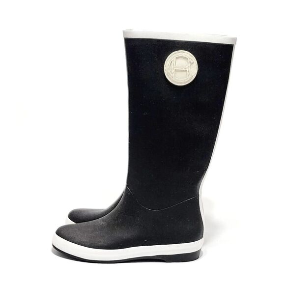 Cole Haan Shoes - Cole Haan Devyn NikeAir Women's Black & White Tall Knee High Rain Boots Size 9